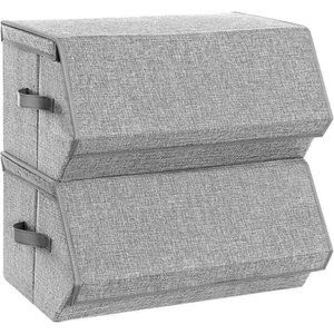 Large Stackable Storage Bins, Fabric Storage, Set of 2 NWT